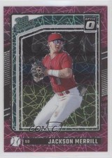 2024 Donruss Optic Rated Prospects Pink Velocity Prizm 47/79 Jackson Merrill 1xd
