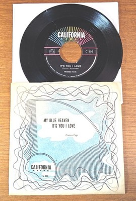 FRANCES FAYE ''My Blue Heaven / It's You I Love'' rare Denmark 50s JAZZ Jump Blues