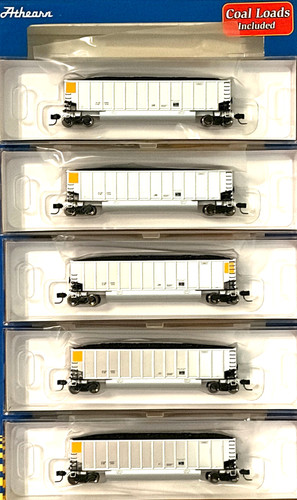 N ATHEARN 25087 BETHGON COALPORTER CON CARGA PAQUETE DE 5 DATOS SOLO PLATA | Condition: New