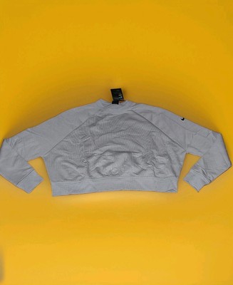 NIKE DRI-FIT CROPPED JUST DO IT WOMEN'S TRAINING SWEATSHIRT - WOMEN'S Sz LARGE