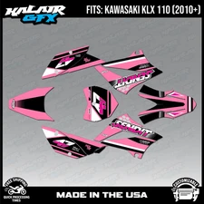 Graphics Kit for Kawasaki KLX110 KLX110R/RL (2010-2024) Fresh Series - Pink