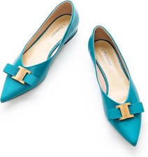 NWT C.Paravano Women  s Flats I Flat for Women Leather I Pointed Toe Flat Sz 8.5