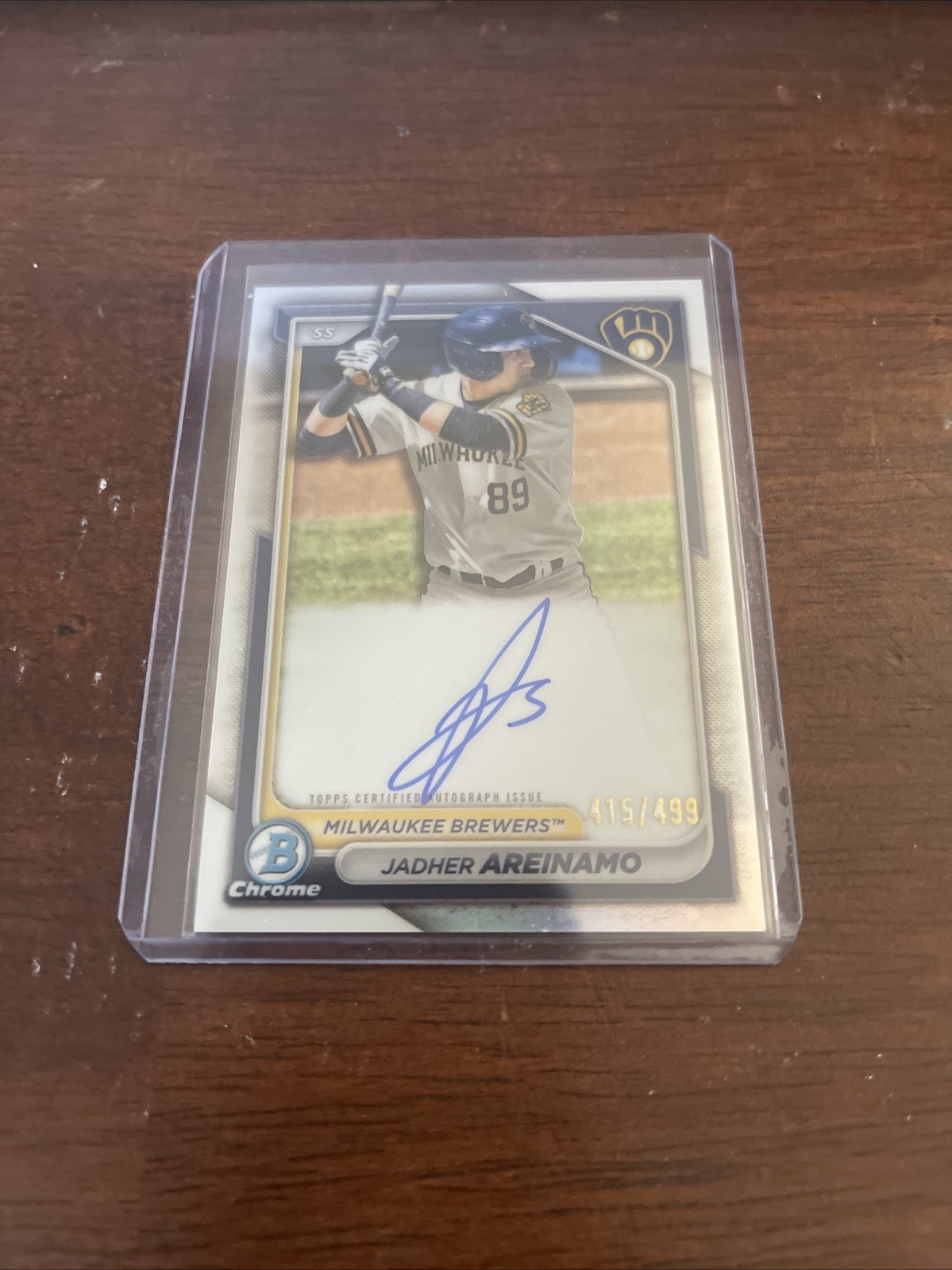 2024 Bowman Chrome Prospects Jadher Areinamo Auto Cpa Ja /499 Refractor