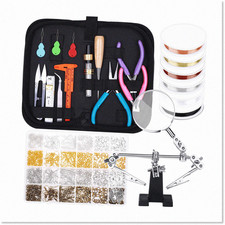 Jewelry Making Kit with 1597 Pieces for Earrings, Necklaces, and Bracelets
