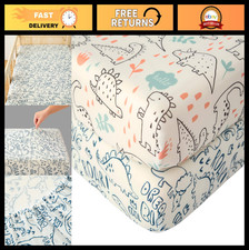 Dinosaur Fitted Pack N Play Sheets 2-Pack, Soft Microfiber Jersey Knit Mini Crib