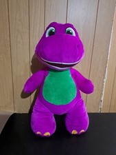 Fisher-Price Barney  s World Jumbo Barney 24  Plush Large Scale  Soft Texture