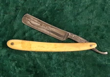 Vintage Wilson & Pugh German Straight Razor - Bone Handle - 3" blade - Nice!