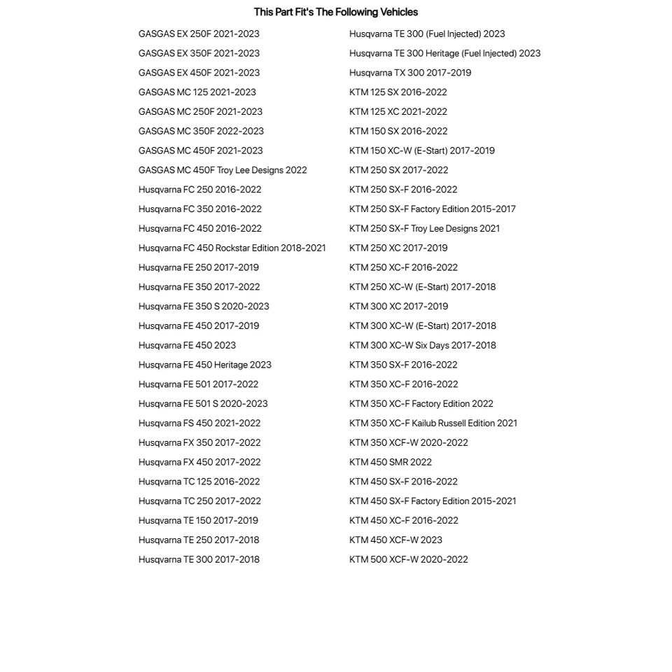 Sello profesional PC Racing para Husqvarna Fe 250 2017-2019 Foto 4 de 4