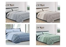 Parure Completo Lenzuola Letto Puro Cotone Modello Padel