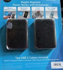 Anker MagGo Magnetic Wireless Charging 5,000 mAh Power Bank, 2-pack w/ Kickstand