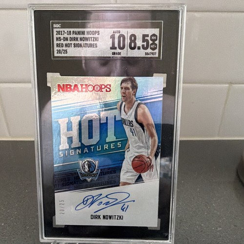 Dirk Nowitzki [Red] #HS-DN 2017 Panini Hoops Hot Signatures card