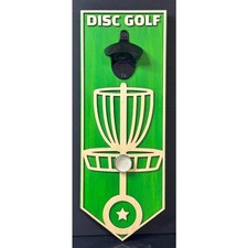 Disc Golf Magnetic Basket Bottle Opener Wall Mount Custom Discgolfer Gift