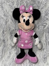 Minnie Mouse Disney Plush Stuffed Animal Toy Pink Dress 10 in.