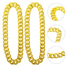 2pcs Chunky Chain Necklace Men - Big Choker Chain Statement Jewelry Exaggerated