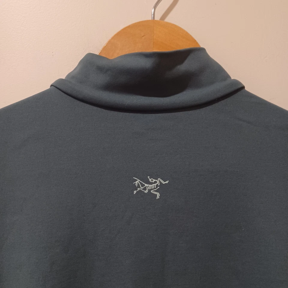 Arc'teryx 男式 Rho 混合 1/2 拉链领套衫毛衣男式 L 绿色巴塞尔 — 第 4/4 张图片