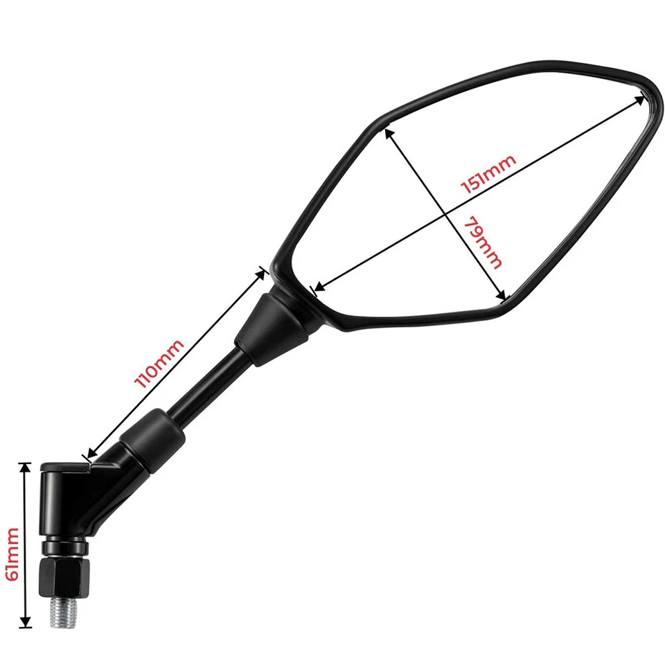 Espelhos retrovisores laterais de motocicleta para Ducati Monster 1200 950 937 821 797 796 696 - Imagem 3 de 4
