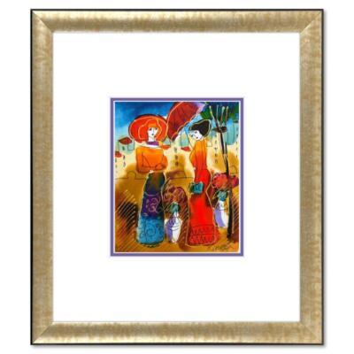 Moshe Leider, Framed Original Mixed Media Watercolor Painting, Hand Signed