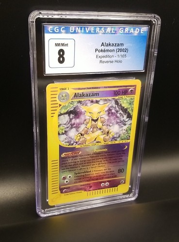 Pokemon Alakazam Reverse Holo Rare Expedition 1/165 CGC 8 NM/ MINT - Picture 6 of 12