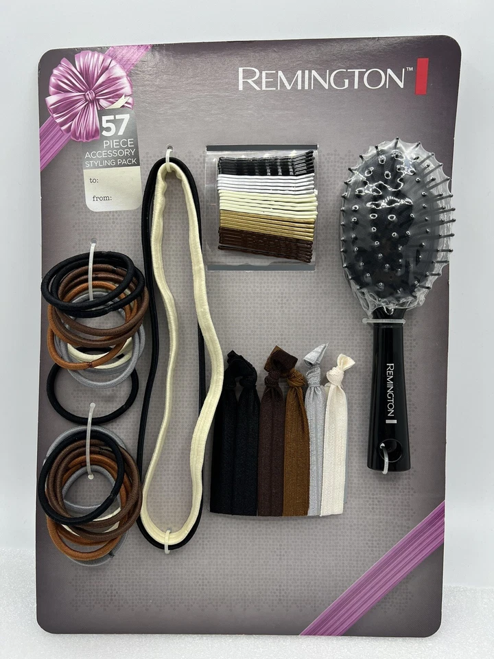 Remington 57 Piezas Accesorio para el Cabello Paquete de Peinado Set de Regalo (LOTE de 2) Negro y Rosa Foto 3 de 4