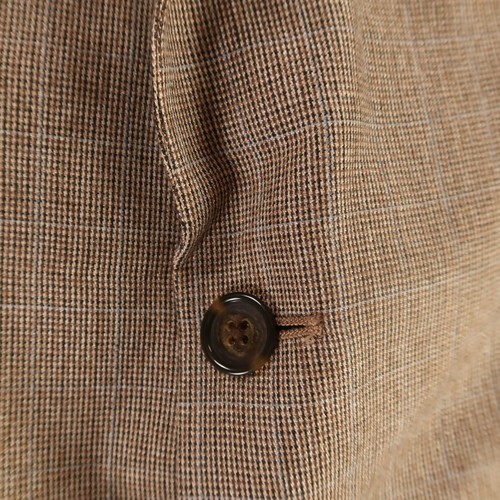 Windowpane Check Jacket XL XLT Brown Houndstooth Polyester Blazer Sport Coat 46L - Picture 5 of 15
