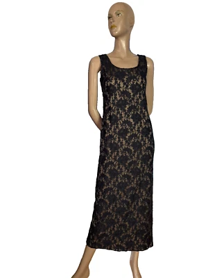 Joseph Ribkoff Maxikleid Etuikleid schwarz Spitze viktorianisch vintage 36 38 - Bild 1 von 4