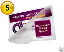 200/pack Jumbo Card Hot Laminating Pouches 5 Mil 2-15/16 x 4-1/8 Clear Glossy