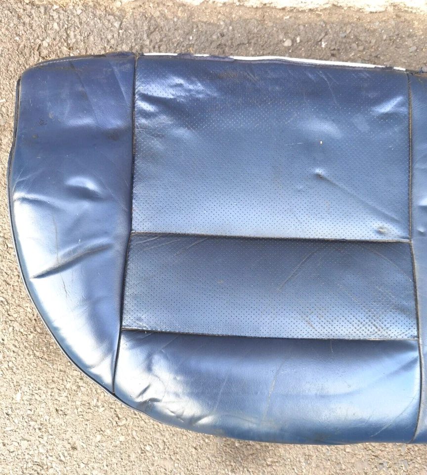 86-91 MERCEDES BENZ W126 560SEL ASIENTOS INFERIORES TRASEROS CONJUNTO COJÍN AZUL OEM Foto 3 de 4