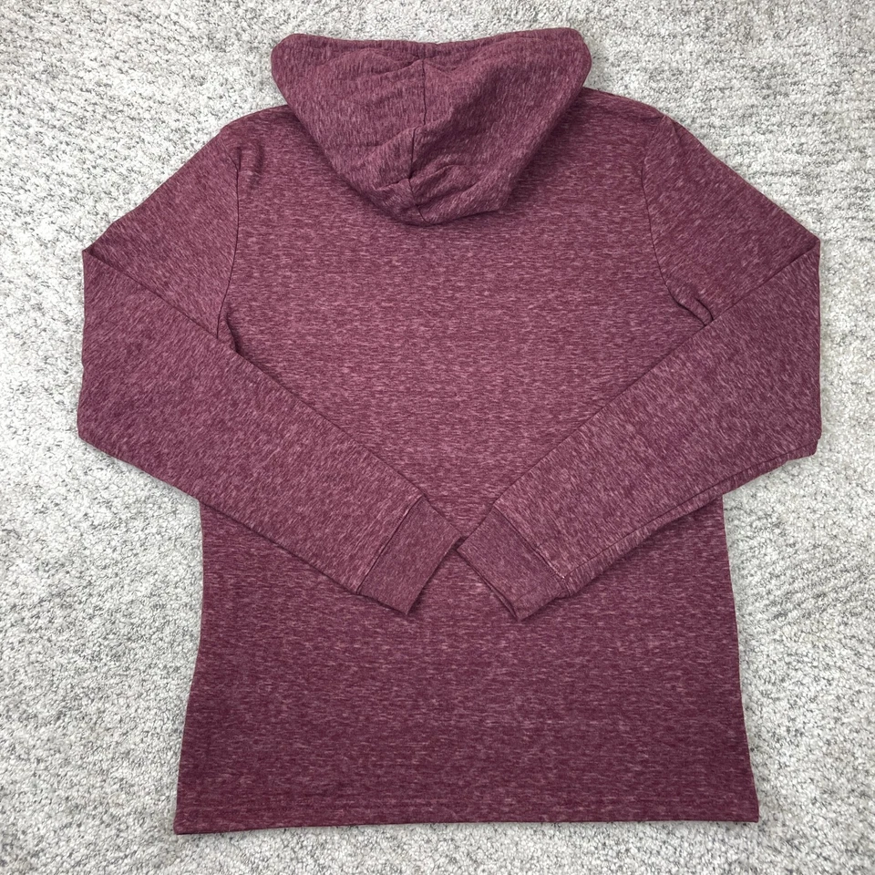 RVCA Sudadera con Capucha Para Hombres Pequeña Pullover Dos Capas Sudadera Borgoña Logo Camisa con Capucha Foto 2 de 4