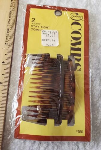 VINTAGE NEW! 1975 GOODY STAY STRAIGHT HAIR COMBS