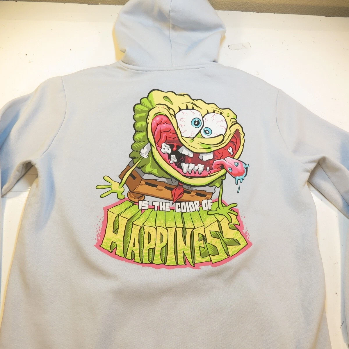 H&M SPONGEBOB SQUAREPANTS HAPPINESS PULLOVER HOODIE HOODED SWEATSHIRT  Unisex M