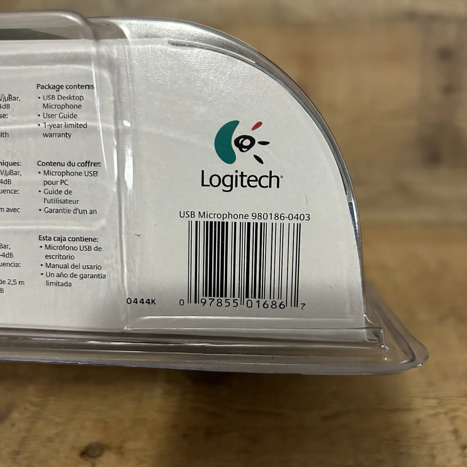 Logitech Consumer USB Desktop Microphone 980186-0403 for PC Mac NEW SEALED Old - Image 3 of 4