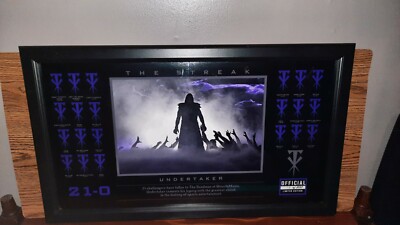 Undertaker 21-0- WWE EXCLUSIVE- Commemorative Plaque-#38 of 500
