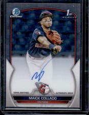 2023 Bowman Chrome Prospects Auto Maick Collado RC AU CPA-MCO Guardians