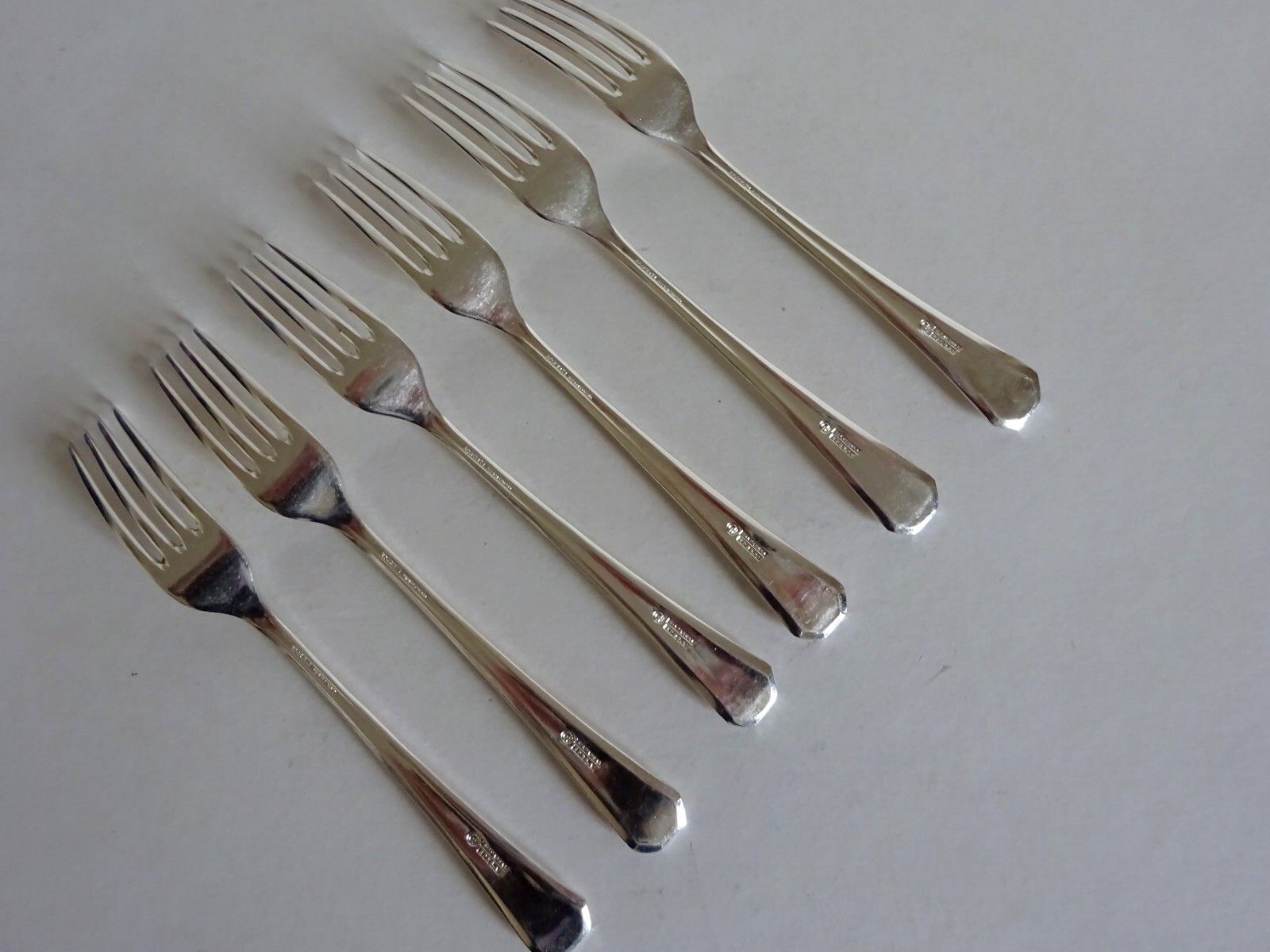 6 Art Deco EPNS Silver Plated Dessert Forks Gee & Holmes SILVASEAL Sheffield eBay