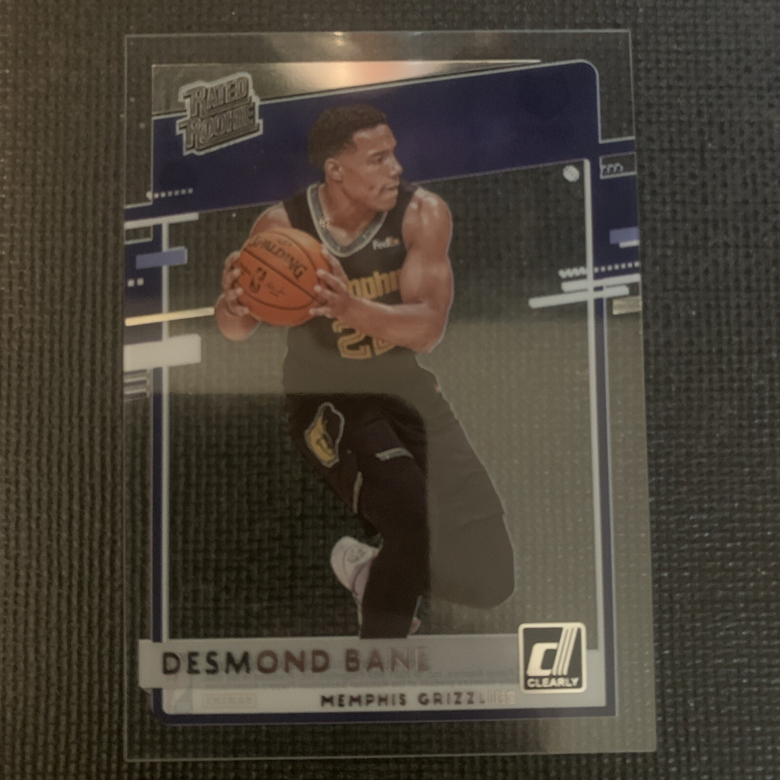 2020-2021 Desmond Bane Clearly Donruss Rated Rookie Card #76 Grizzlies