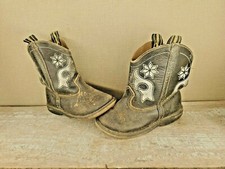 cowboy boot vtg child collectible antiq Western tiny 6" pliable leather kid Toy