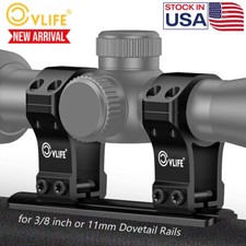 1-inch High Profile Scope Ring Mount Heavy Duty Aluminum Fits 3/8"in  11mm Rail