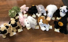 Webkinz by Ganz Lot of 12 Plush Stuffed Animals 1st Editions with Used Code Tags