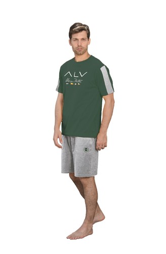 ALV BY ALVIERO MARTINI HERREN SOMMERANZUG AUS FRENCH TERRY KURZARM - Bild 14 von 14