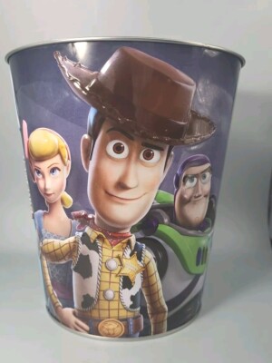 Toy Story 4  AMC Theatres Metal Tin Popcorn Bucket Trash Bin 