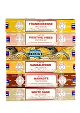 Satya Sai Baba Assorted 6 Boxes Incense Sticks - Total 90 gm  - Sampler #3