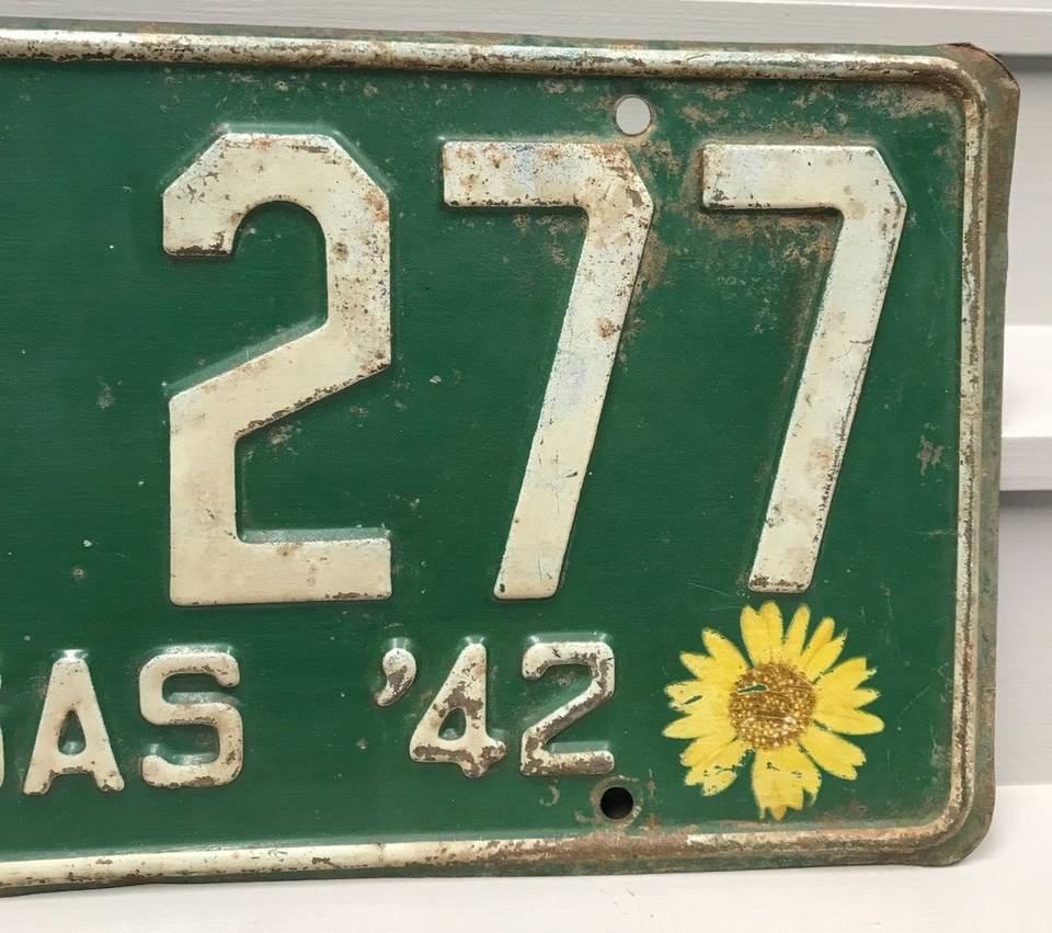 1942 Kansas Sunflower License Plate 28277 eBay