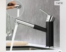 Ubeegol kitchen faucet Single Handle Brass ORB Black Pull Out Mixer Tap Ceramic