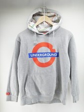 London Underground Official Underground Grey Hoodie  Medium