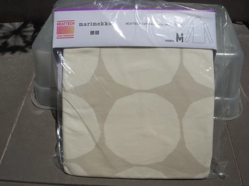 UNIQLO x Marimekko HEATTECH Turtleneck T-shirts Light Gray Women's Sz Medium