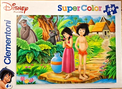 CLEMENTONI Disney Dschungelbuch Mogli Super Color Puzzle, 104 Teile, NEU/OVP