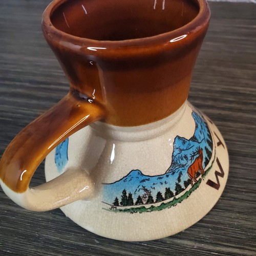 Wyoming Non-slip Non-spill Mug Old Faithful Yellowstone National Park - Crazed - Picture 3 of 10