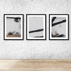 Minimalist Black Line Abstract Wall Art Print Picture 1 Or Set Of 3