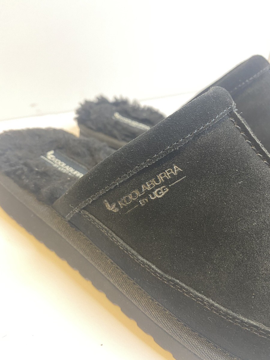 NWOB MENS SIZE 10 BLACK UGG KOOLABURRA BORDON SUEDE FAUX FUR  display picture 1