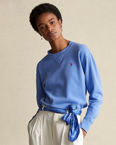 Blue Fleece Pullover Sweatshirt | eBay